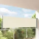 Krémszínű behúzható oldalsó terasz napellenző 100 x 300 cm