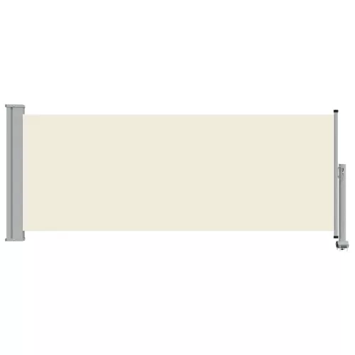 Krémszínű behúzható oldalsó terasz napellenző 100 x 300 cm