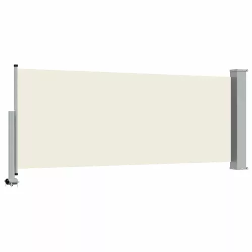 Krémszínű behúzható oldalsó terasz napellenző 100 x 300 cm