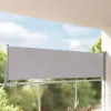Szürke behúzható oldalsó terasz napellenző 100 x 300 cm