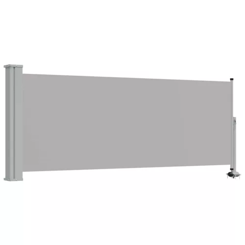Szürke behúzható oldalsó terasz napellenző 100 x 300 cm