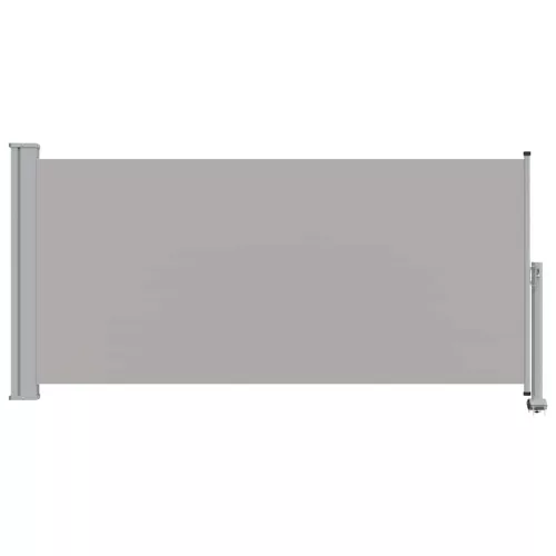 Szürke behúzható oldalsó terasz napellenző 120 x 300 cm