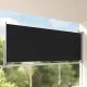 Fekete behúzható oldalsó terasz napellenző 140 x 300 cm