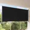 Fekete behúzható oldalsó terasz napellenző 160 x 300 cm