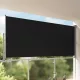 Fekete behúzható oldalsó terasz napellenző 160 x 300 cm