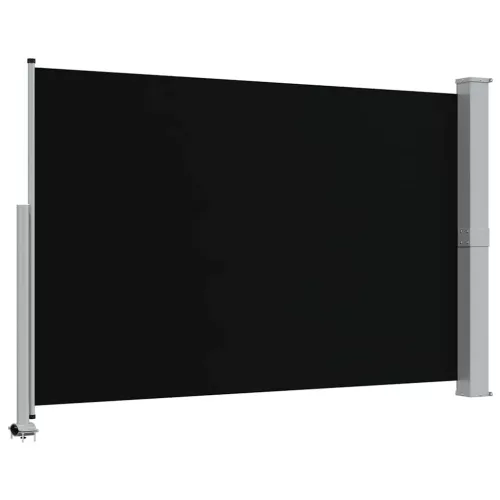 Fekete behúzható oldalsó terasz napellenző 160 x 300 cm