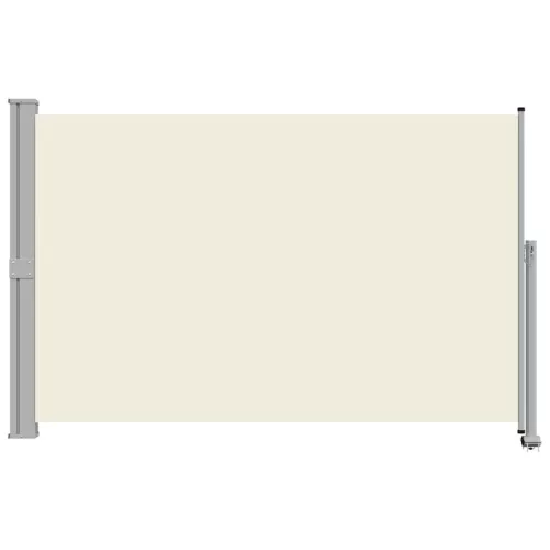 Krémszínű behúzható oldalsó terasz napellenző 160 x 300 cm