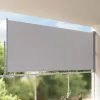 Szürke behúzható oldalsó terasz napellenző 160 x 300 cm