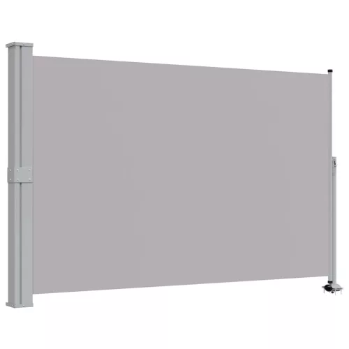 Szürke behúzható oldalsó terasz napellenző 160 x 300 cm