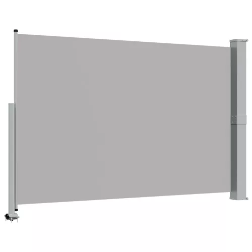 Szürke behúzható oldalsó terasz napellenző 160 x 300 cm