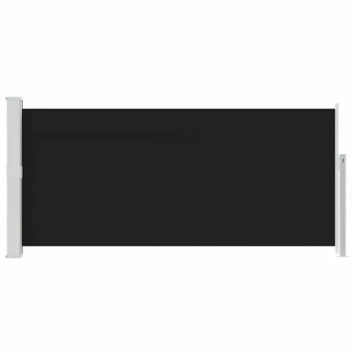 Fekete behúzható oldalsó napellenző 140 x 300 cm