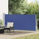 Kék behúzható oldalsó napellenző 140 x 300 cm