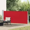 Piros behúzható oldalsó napellenző 140 x 300 cm