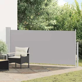 Szürke behúzható oldalsó napellenző 140 x 300 cm