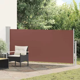 Barna behúzható oldalsó napellenző 140 x 300 cm