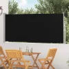 Fekete behúzható oldalsó napellenző 120 x 300 cm