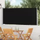 Fekete behúzható oldalsó napellenző 120 x 300 cm