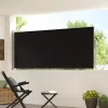Fekete behúzható oldalsó napellenző 120 x 300 cm