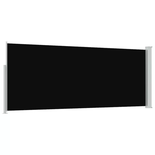 Fekete behúzható oldalsó napellenző 120 x 300 cm