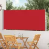 Piros behúzható oldalsó napellenző 120 x 300 cm