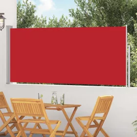 Piros behúzható oldalsó napellenző 120 x 300 cm