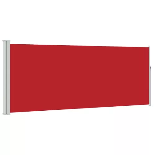 Piros behúzható oldalsó napellenző 120 x 300 cm