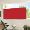 Piros behúzható oldalsó napellenző 120 x 300 cm