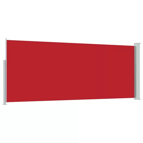 Piros behúzható oldalsó napellenző 120 x 300 cm