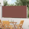 Barna behúzható oldalsó napellenző 120 x 300 cm