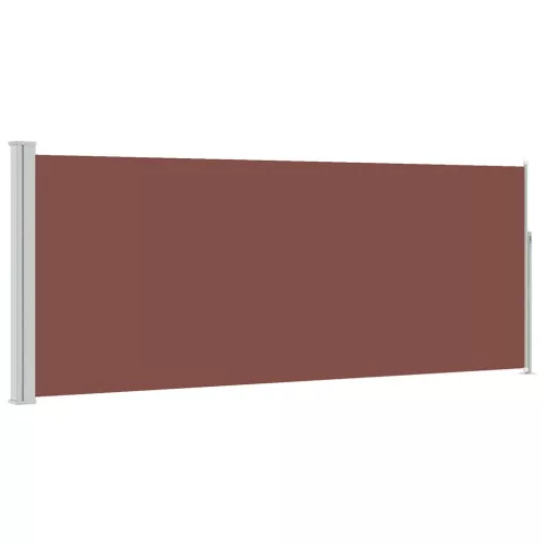 Barna behúzható oldalsó napellenző 120 x 300 cm