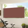Barna behúzható oldalsó napellenző 120 x 300 cm