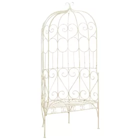 Fehér antik vas kerti pad 95 cm