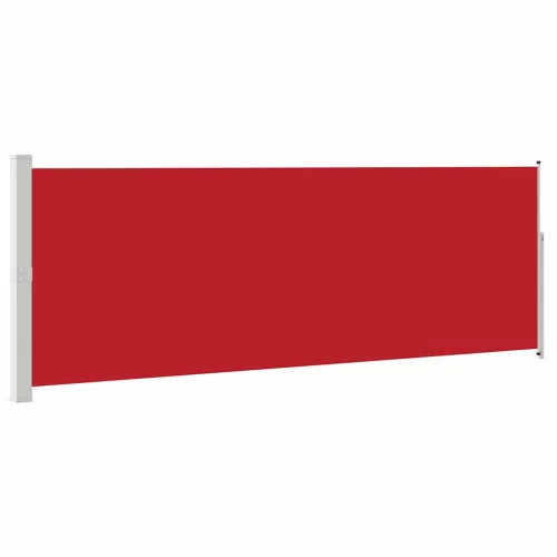 Piros behúzható oldalsó napellenző 160 x 500 cm
