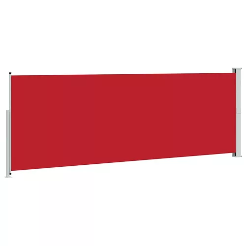 Piros behúzható oldalsó napellenző 160 x 500 cm