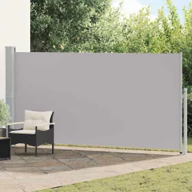 Szürke behúzható oldalsó napellenző 160 x 500 cm