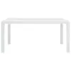 Fehér rattan hatású műanyag kerti asztal 150 x 90 x 72 cm