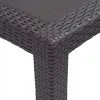 Barna rattan hatású műanyag kerti asztal 150 x 90 x 72 cm