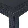 Antracit rattan hatású műanyag kerti asztal 220 x 90 x 72 cm