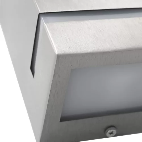 2 db ezüstszínű négyszögű kültéri fali lámpa 35 W