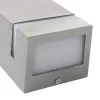 2 db ezüstszínű négyszögű kültéri fali lámpa 35 W