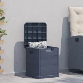 Antracitszürke kerti tárolóláda 90 L
