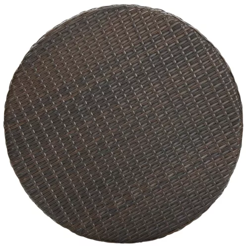 Barna polyrattan kerti asztal 60,5 x 106 cm