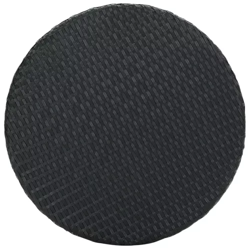 Fekete polyrattan kerti asztal 60,5 x 106 cm