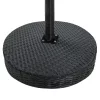 Fekete polyrattan kerti asztal 60,5 x 106 cm