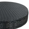 Fekete polyrattan kerti asztal 60,5 x 106 cm