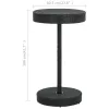 Fekete polyrattan kerti asztal 60,5 x 106 cm