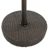 Barna polyrattan kerti asztal 75,5 x 106 cm