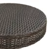 Barna polyrattan kerti asztal 75,5 x 106 cm