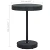 Fekete polyrattan kerti asztal 75,5 x 106 cm