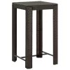 Barna polyrattan kerti bárasztal 60,5 x 60,5 x 110,5 cm